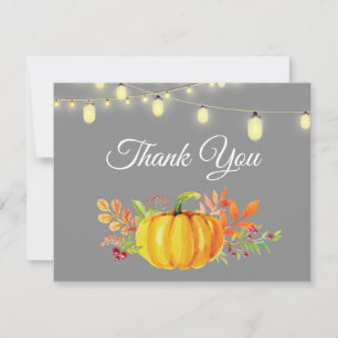 Rustic Fall Pumpkin Herbst Danke Karte