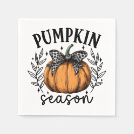 Rustic Fall Pumpkin Season Party Serviette
