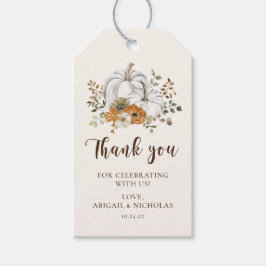 Rustic Fall Pumpkin Wedding Vielen Dank Geschenkanhänger