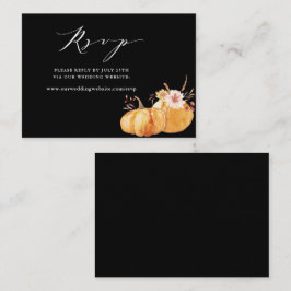Rustic Fall Pumpkin Wedkin Website UAWG Black Begleitkarte