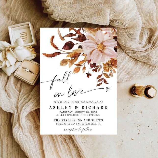 Rustic Fall quitte le Faire-part de mariage Mariag (Créateur téléchargé)