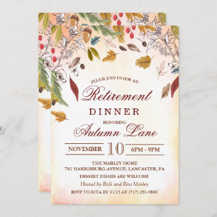 Rustic Fall quitte Retraite Dîner Invitation