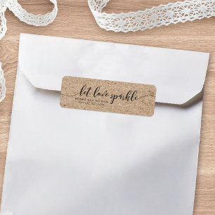 Rustic Falsch Kraft Let Love Sparkle Wedding Favor