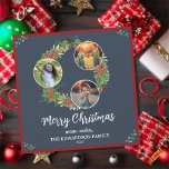 Rustic family photo collage Merry Holiday card Feiertagskarte<br><div class="desc">Create your own rustic family photo collage Merry Christmas card.
Send your friend and family Christmas wishes with this very personal Christmas card.
You can add your own photos, add your text and names.</div>
