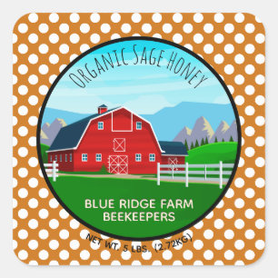 Rustic Farm Ajoutez Votre Photo Stickers Miel Ambr
