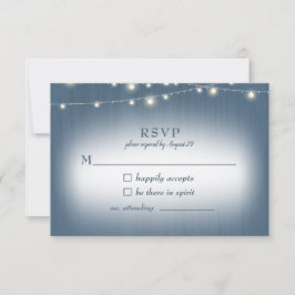Rustic Farmhouse Bleu Lumières Mariage RSVP