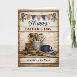 Rustic Farmhouse Fathers Day Feiertagskarte