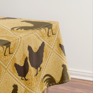 Rustic Farmhouse Hen Pattern – In Yellow  Tischdecke