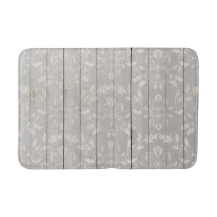 Rustic Farmhouse Shabby Chic White Wood Decorative Badematte