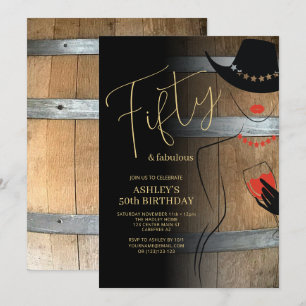 Rustic Fifty Fantastische 50. Geburtstagseinladung Einladung