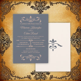 Rustic Filigree Wedding Einladung