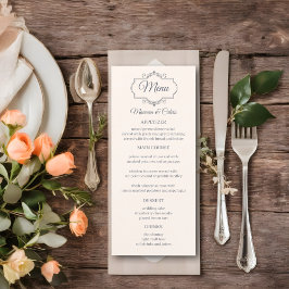 Rustic Filigree Wedding Menükarte