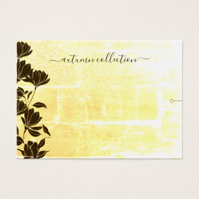 Rustic Floral Autumn Boho Bracelet Display Card (Vorderseite)