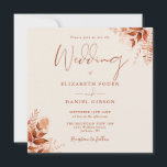 Rustic Floral Autumn Fall Wedding Einladung<br><div class="desc">This elegant autumn fall wedding invitation can be personalized with your information in chic typography. Designed by Thisisnotme©</div>