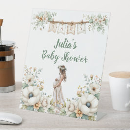 Rustic Floral Baby Shower  Sockelschild