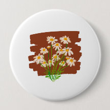 Rustic floral design on brown background