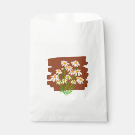 Rustic floral design on brown background geschenktütchen