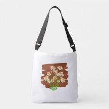 Rustic floral design on brown background