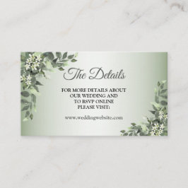 Rustic Floral Greenery Eucalyptus Leaves Details Begleitkarte