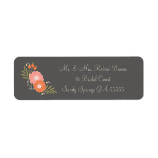 Rustic Floral Mr. and Mrs Address Labels