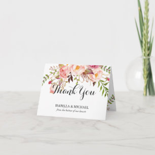 Rustic Floral Wedding Vielen Dank Dankeskarte