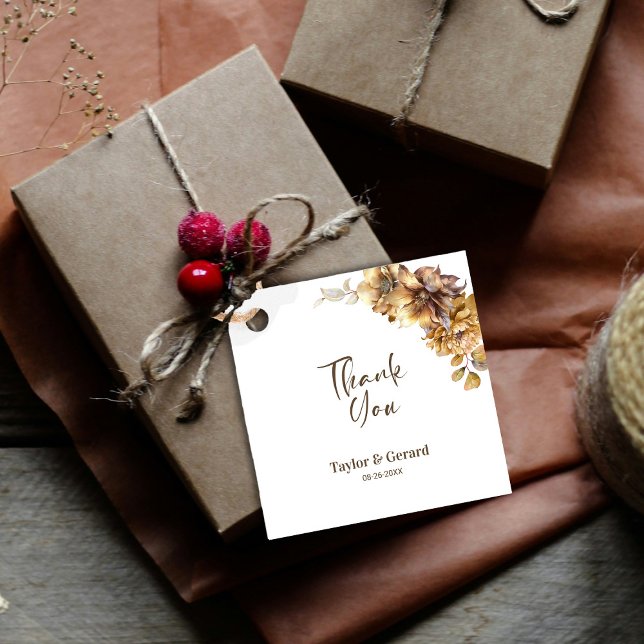 Rustic Floral Wedding Vielen Dank Geschenkanhänger (Von Creator hochgeladen)