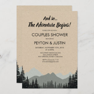 Rustic Forest Couples Show Invitation