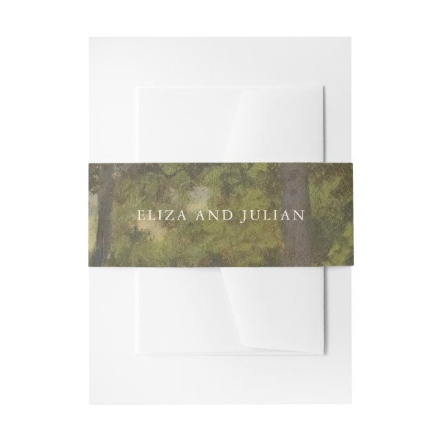 Rustic Forest Elegant Wedding Einladungsbanderole (Vorderseite Beispiel)