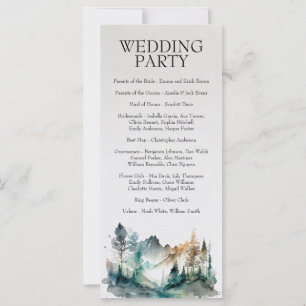 Rustic Forest Mountain Wedding Programme