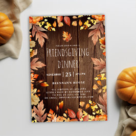 Rustic Friendsgiving Dinner Erntedank Party Einladung