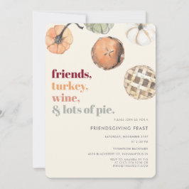 Rustic Friendsgiving Dinner Fest Party Einladung