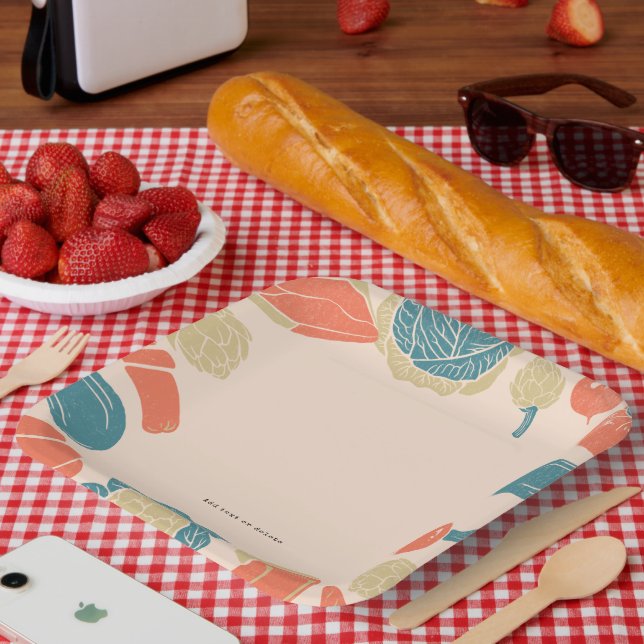 Rustic Friendsgiving Housewarming GRILLEN Erntedan Pappteller (Picknick)