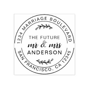 Rustic Future Rustic Rücksendeadresse Gummistempel