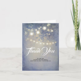 Rustic Garden Dusty Blue Wedding Vielen Dank Dankeskarte