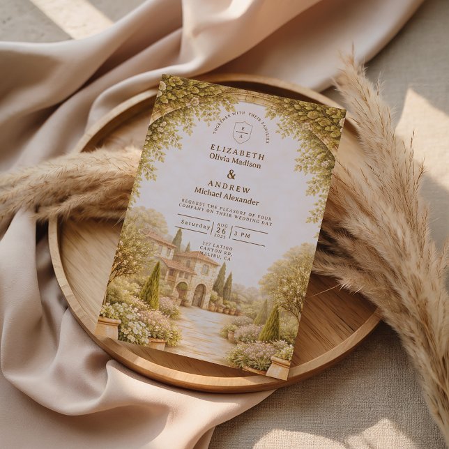 Rustic Garden Estate Wedding Einladung (Von Creator hochgeladen)