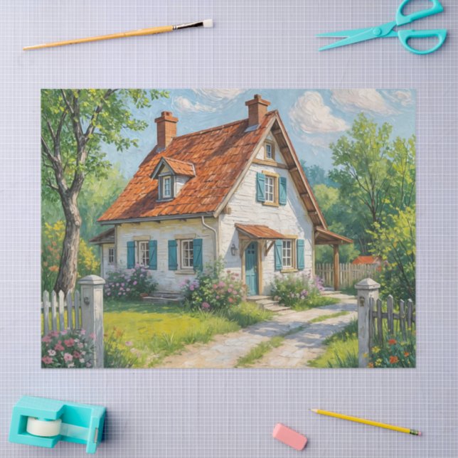 Rustic garden floral seidenpapier (Basteln)