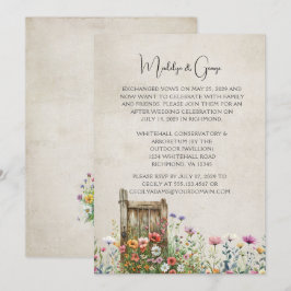 Rustic Garden Thema Empfang nur Einladung