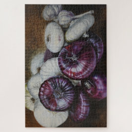 Rustic Garlic and Onion Still Life – Fine Art