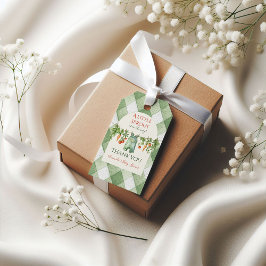 Rustic Gender Neutral Little Sprout Baby Shower Geschenkanhänger