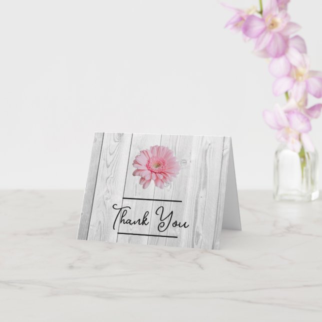 Rustic Gerber Daisy Danke-Card Karte (Orchidee)