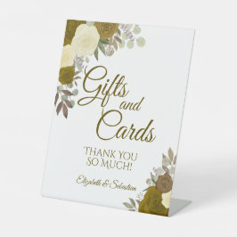 Rustic Gold Boho Chic Blumengeschenke & Cards Hoch Sockelschild