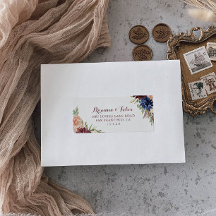 Rustic Gold Calligraphy Wedding RSVP-Adresse Adressaufkleber