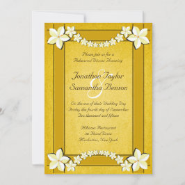 Rustic Gold Floral Wedding Probe Dinner einladen Einladung