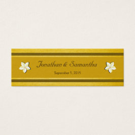 Rustic Gold Floral Wedding Slim Gefallen Tags