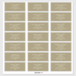 Rustic Gold Typografy Guest Address Labels