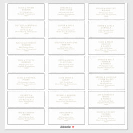 Rustic Gold Typografy Guest Address Labels