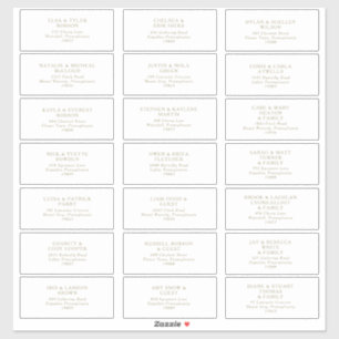 Rustic Gold Typografy Guest Address Labels