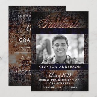 Rustic Graduate Photo Faire-part | Partie