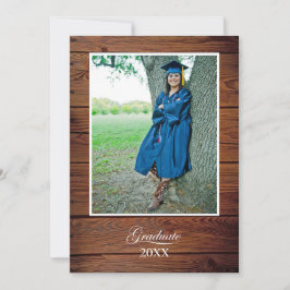 Rustic Graduation Party Invitation string lights Einladung