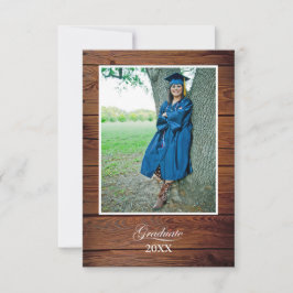 Rustic Graduation Party Invitation string lights Karte